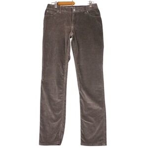 J.Jill Womens 4 Corduroy Slim Leg Pants Brown Stretch Mid Rise Trousers